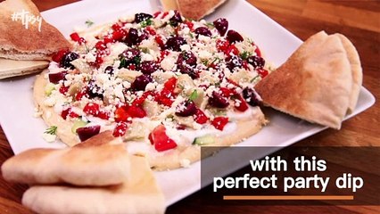 Make a Seven-Layer Hummus Dip as a Healthier Snack Option for the Super Bowl