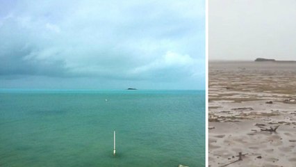 Bahamas : l'ouragan Irma a "aspiré" l'eau de la plage de Long Island