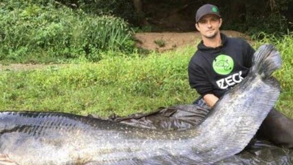Il pêche un monstre de quasiment 3 mètres dans le Tarn... attendez de le voir en entier !