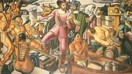 Cette peinture date de 1937 mais il y a un détail qui fait bien flipper. Le voyez-vous ?