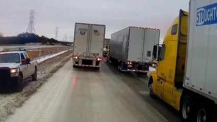 Drivers stranded for hours in icy crash backups