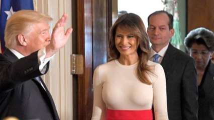 Melania Trump surprend dans une tenue transparente assez osée