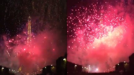 Un feu d'artifice 'surprise' à la Tour Eiffel sème la panique