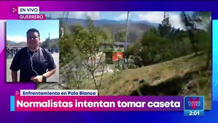 Normalistas se enfrentan con la Guardia Nacional en Guerrero