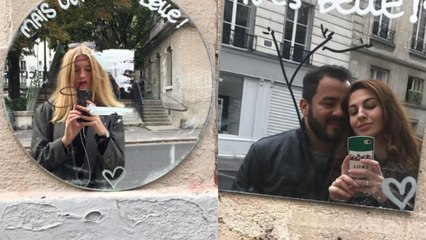 Des miroirs aux messages mystérieux installés dans les rues de Paris