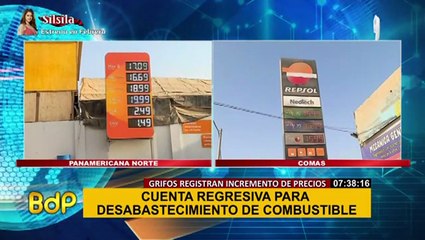 Alza de combustible: Grifos registran incremento de precios