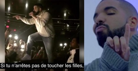Drake menace un de ses fans tripoteur de le "défoncer" en plein concert