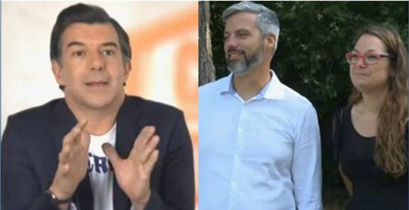 Dans Chasseurs d'appart, un couple au bord des larmes devant ... un jardin