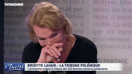 Brigitte Lahaie fond en larmes et reformule ses propos