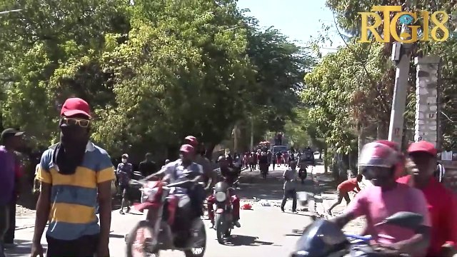 Manifestation à Port-au-Prince contre le premier Ministre Ariel Henry ce vendredi 4 février 2022.