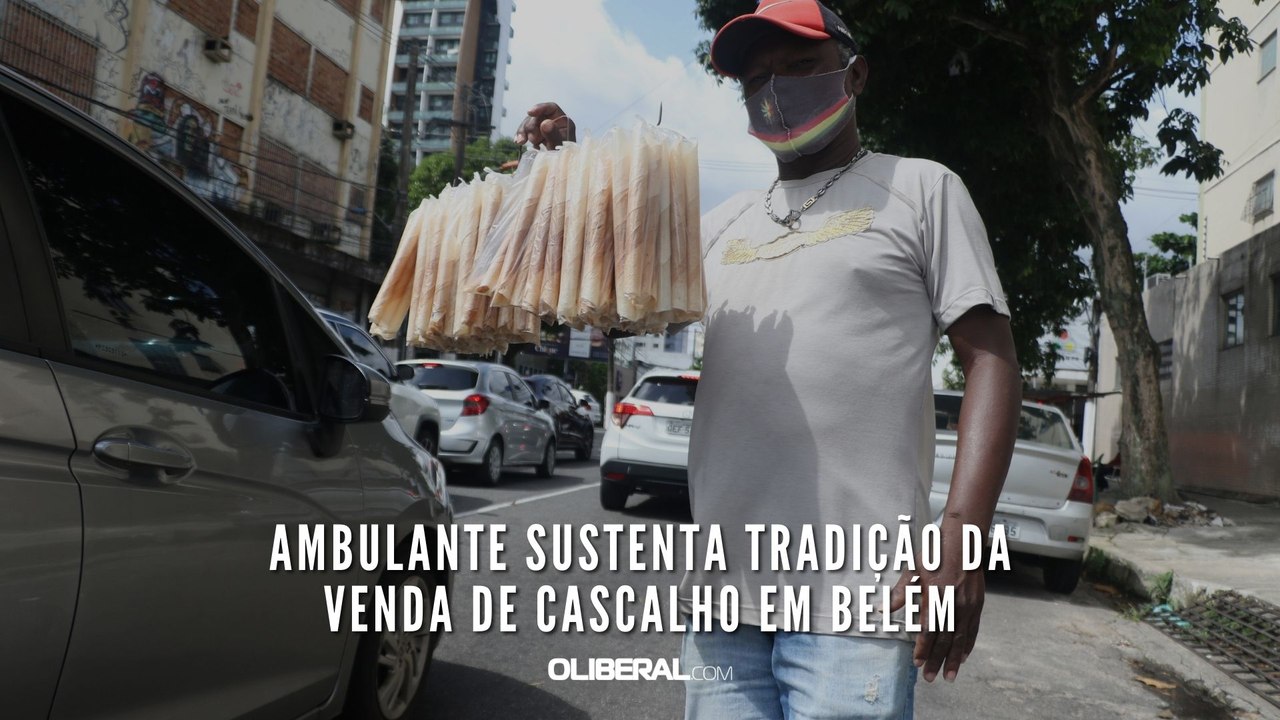 Ambulante sustenta tradição da venda de cascalho em Belém