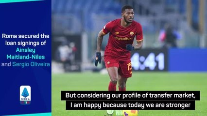 Mourinho happy with Roma's January transfer window