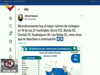 COVID-19 | Venezuela registró 1.662 casos comunitarios y 470.361 pacientes recuperados