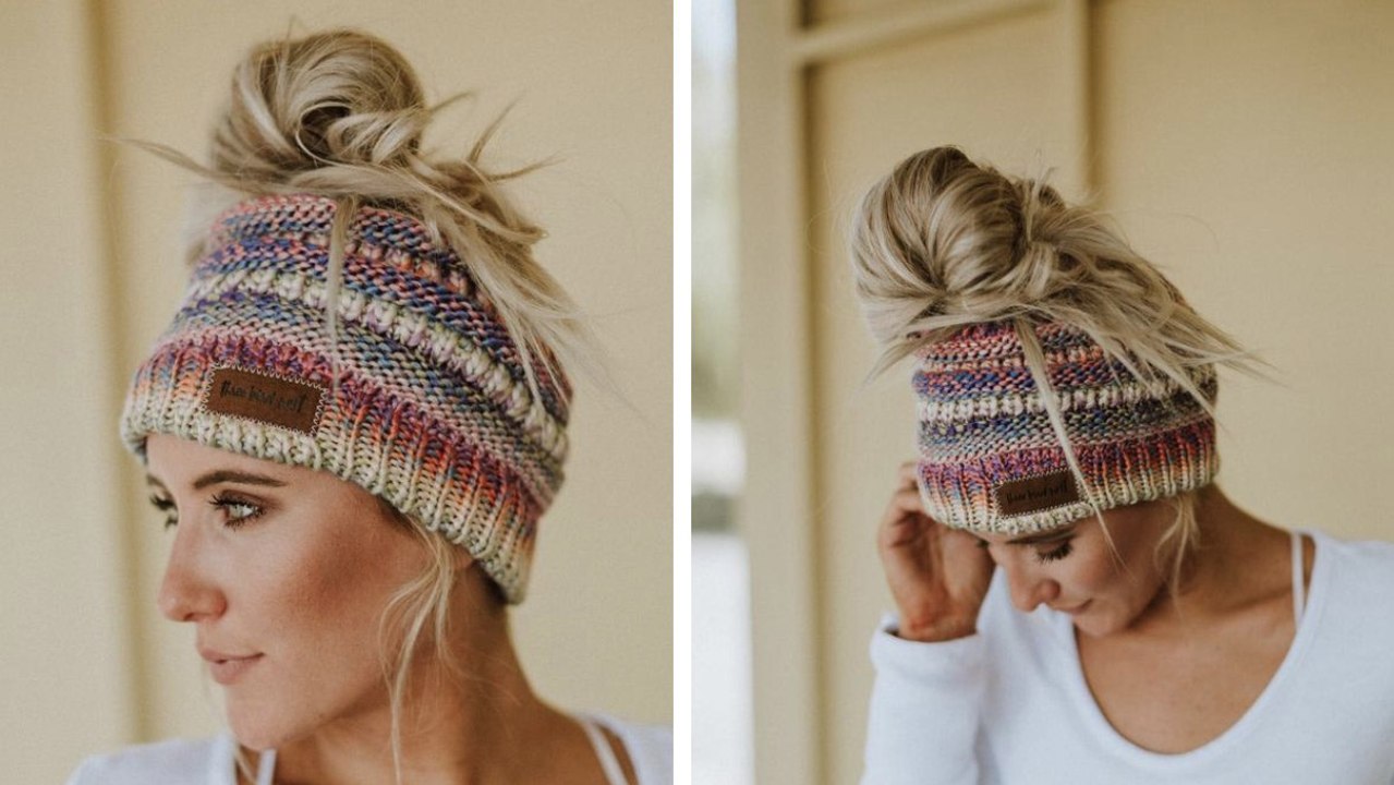 Coiffure : Porter un bonnet les cheveux attachés c'est possible