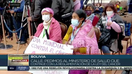 Gobierno de Bolivia suscribe compromiso con asociaciones de enfermos con cáncer