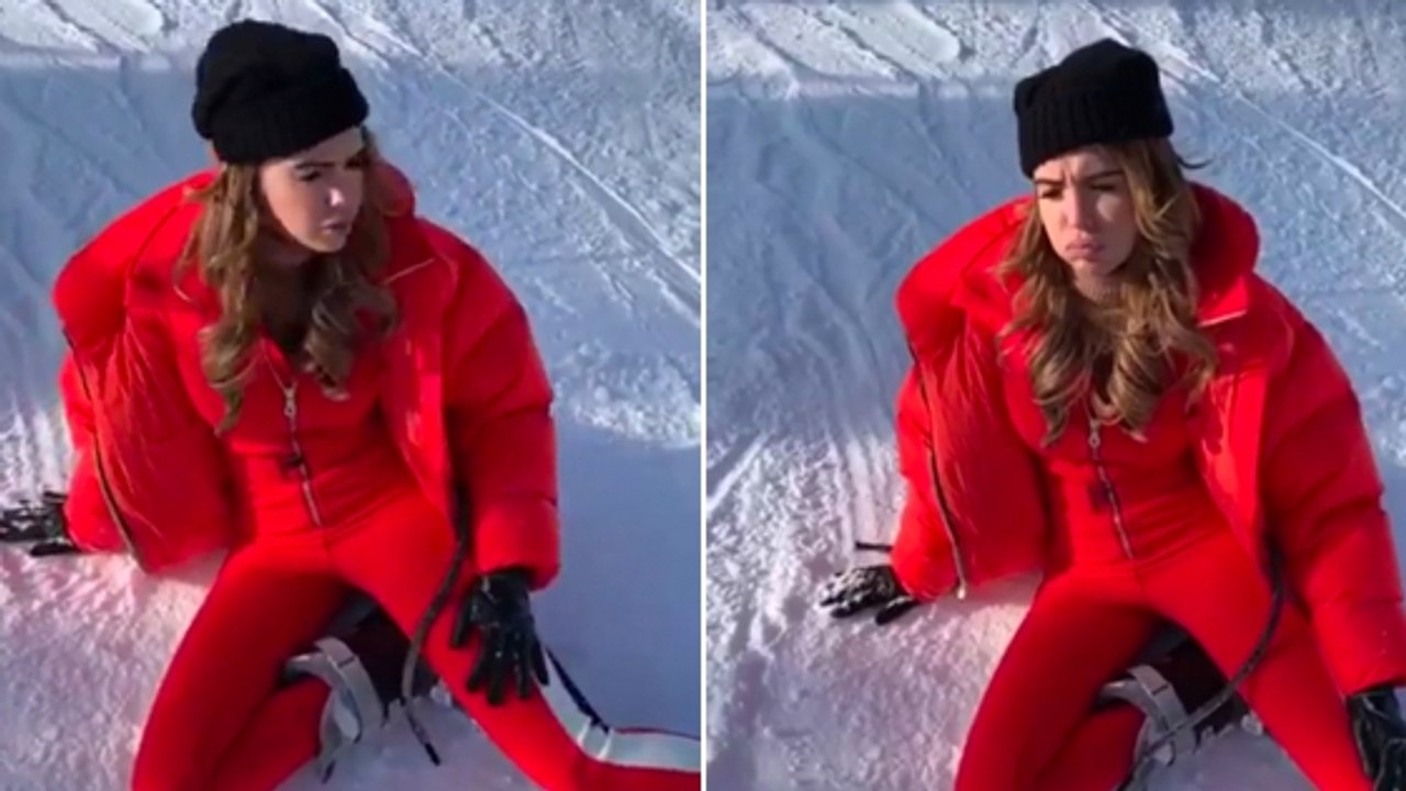 Nabilla en vacances au ski, ses chutes sont mémorables