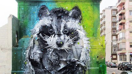 Ce street-artist transforme des déchets plastiques en animaux !