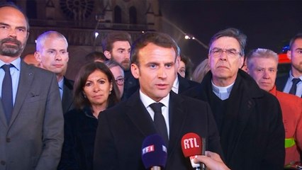 "Nous rebâtirons Notre-Dame" : les premiers mots d'Emmanuel Macron lors de l'incendie