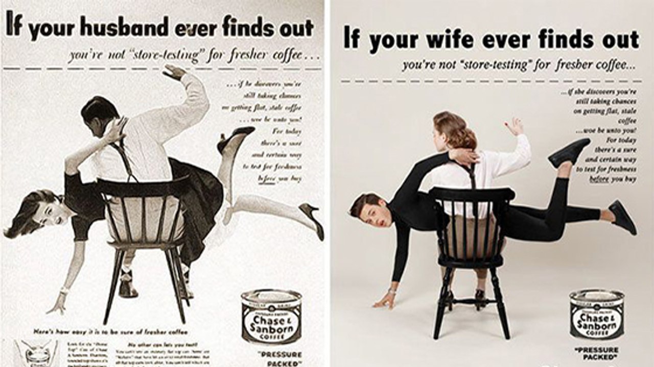 Cet artiste inverse les rôles dans des publicités sexistes (photos)