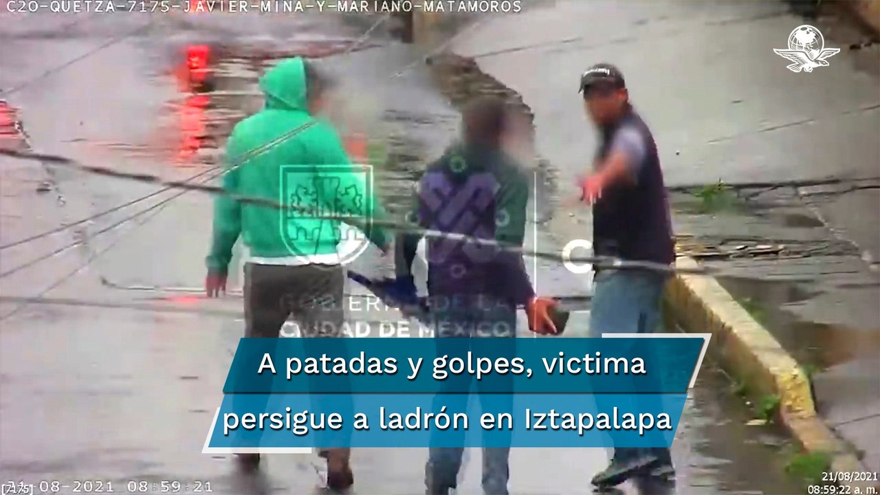 Intenta asaltar a transeúnte y víctima lo tunde a rocazos