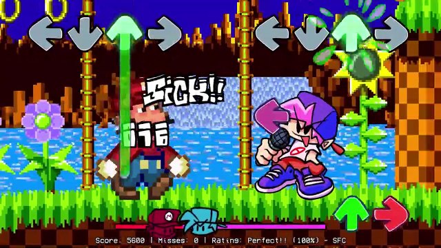 Friday Night Funkin VS Dorkly Mario & VS Sonic For Hire Song (FNF Mod_Hard)