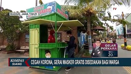 Tidak Ada Alasan Untuk Tidak Taat Prokes, Gerai Masker Gratis Disediakan di Madiun