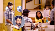 Hrithik Roshan Snapped With Rumoured GF Saba Azad At Farmers Cafe Bandra