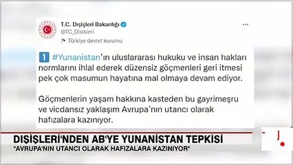 Dışişleri'nden AB'ye Yunanistan tepkisi
