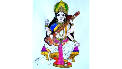 How to draw Maa Saraswati - video Dailymotion