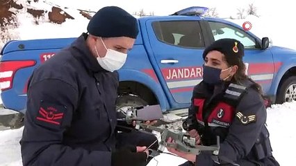 Tipi yolu kapattı, jandarma ekipleri hastaya ilacını drone ile ulaştırdı