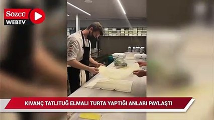 Descargar video: Aşçılık eğitimi alan Kıvanç Tatlıtuğ, elmalı turta yaptığı anları paylaştı