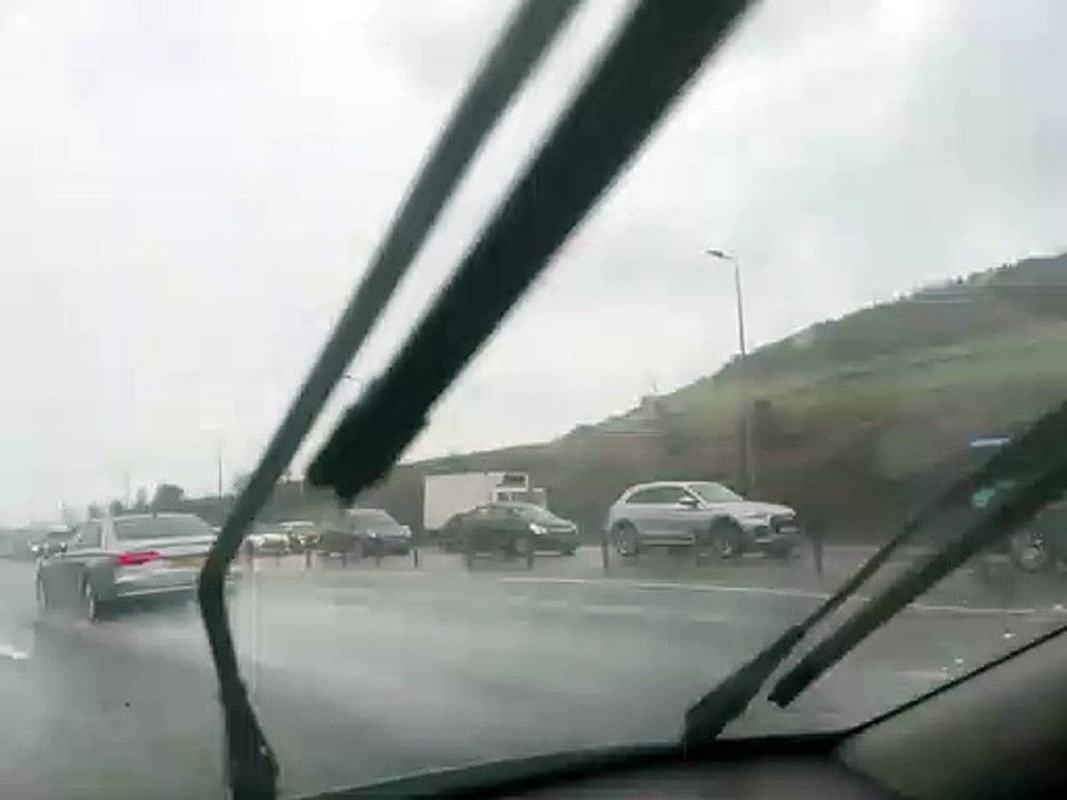 Car fire on M62