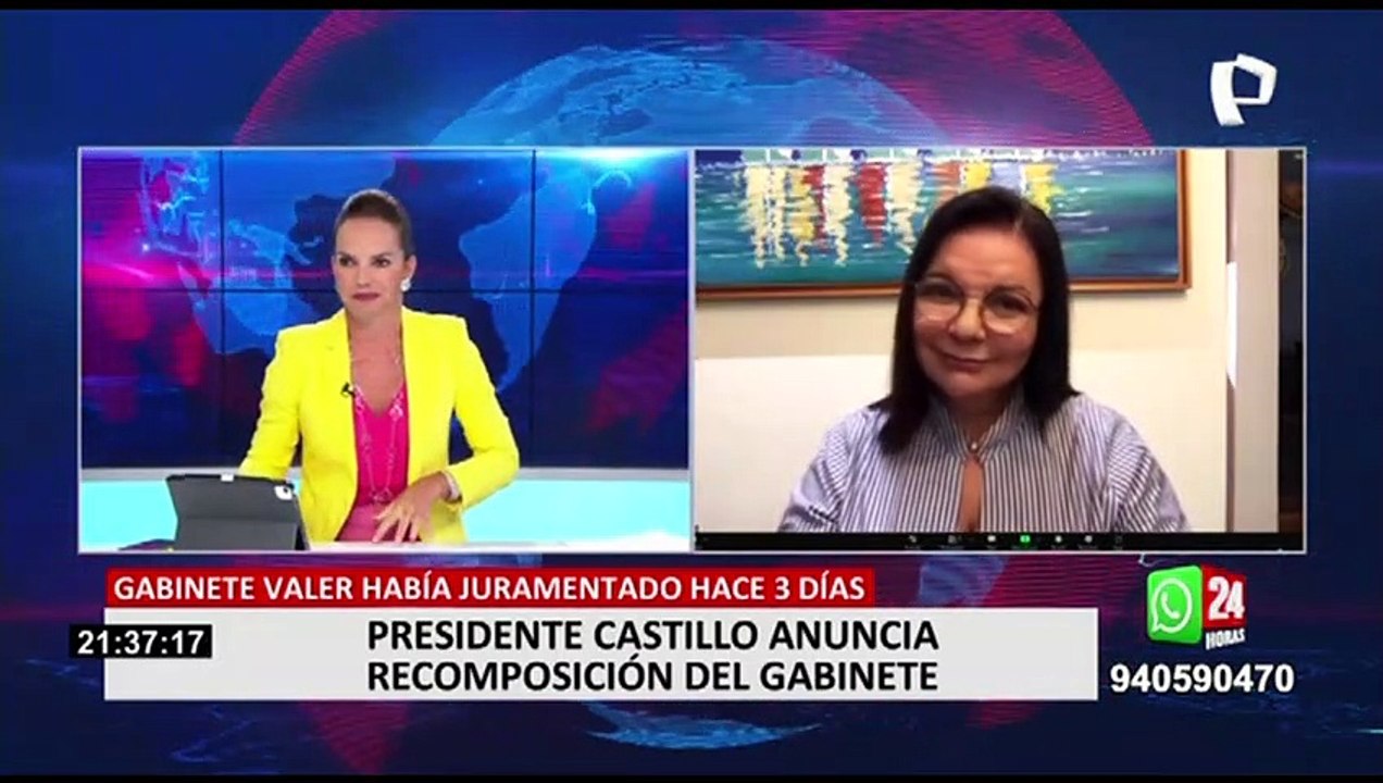 Cecilia Valenzuela sobre mensaje a la nación: “El presidente Castillo no comprende el problema del país”