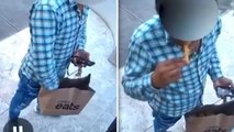 BUSTED: Uber Eats Driver Caught Stealing A Cheeky Nibble Out Of Customer's Orders