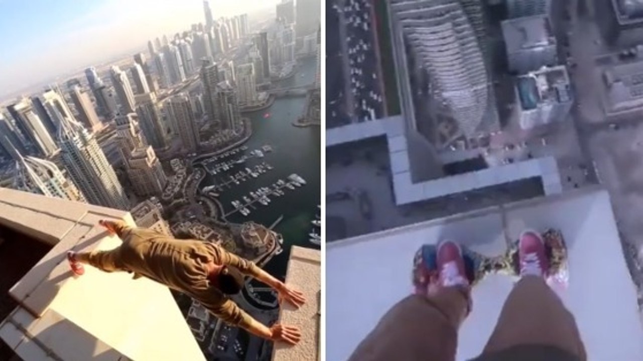 He Takes His Hoverboard To The Top Of A Skyscra...