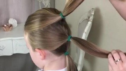She Takes Three Simple Ponytails And Does A Stunning Braid