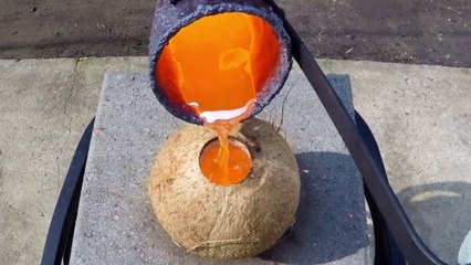 What Happens When You Pour Molten Copper Into A Coconut