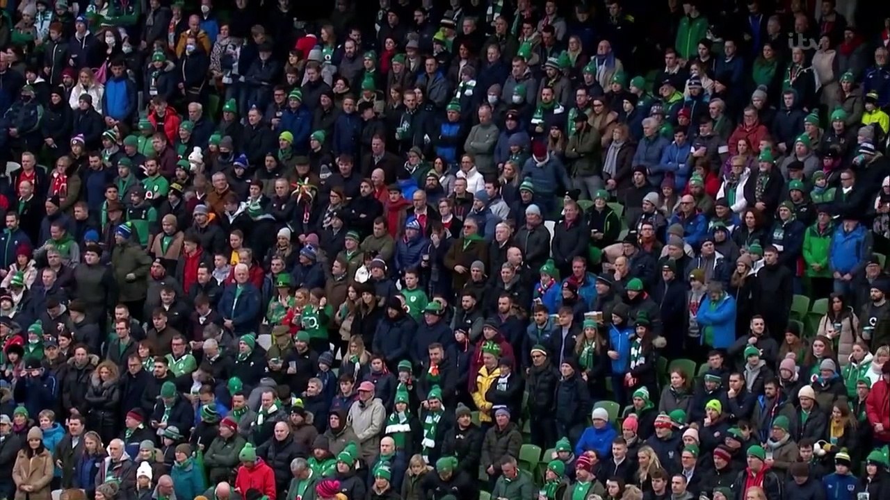 Ireland vs Wales Moment of silence and Anthems 2022/02/05