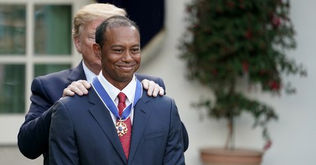 Tiger Woods Sheds Tear Making History With Trump
