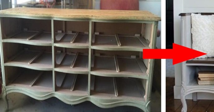 This Ugly Old Furniture Is Completely Transformed Into Something Really Practical