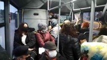Otobüste maske takmayan kadına yolcular tepki gösterdi