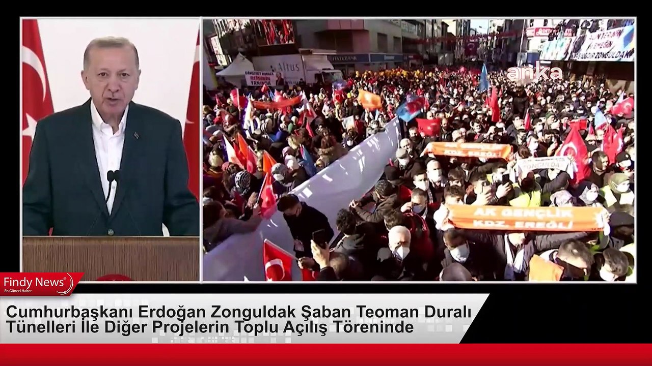Cumhurbaşkanı Erdoğan Zonguldak Şaban Teoman Duralı Tünelleri İle Diğer Projelerin Toplu Açılış Töreninde İstanbul Vahdettin Köşkü’nden canlı bağlantı üzerinden  konuştu