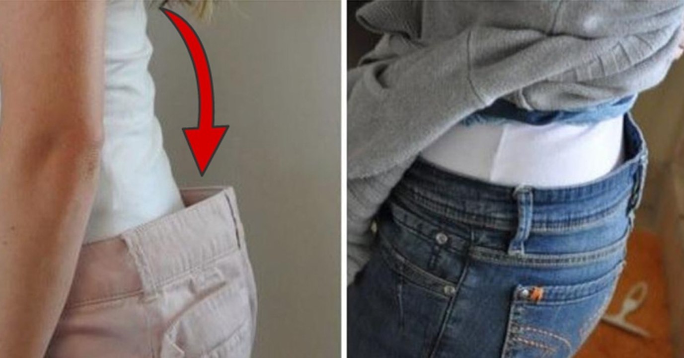 She Always Has This Problem With Her Jeans And Does This Quick Thing To Fix It