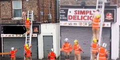 Bizarre Moment Punter Is Rescued After Finding Himself In A Sticky Situation At 'Massage Parlour'