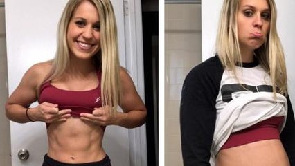 She Shared Two Photos Of Her Abs Just A Few Hours Apart... The Difference Is Incredible