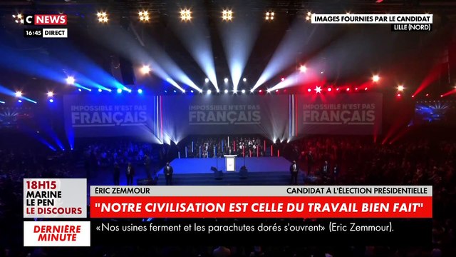 En meeting à Lille, Eric Zemmour se paye Martine Aubry pendant son discours : Les Lillois ne vous appartiennent pas. Les Lillois sont libres, libres de faire ce qu'ils veulent, libres de penser ce qu'ils veulent
