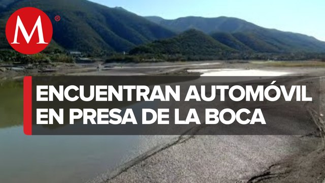 Encuentran carro por bajo nivel de agua en Presa de la Boca