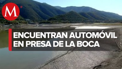 Encuentran carro por bajo nivel de agua en Presa de la Boca