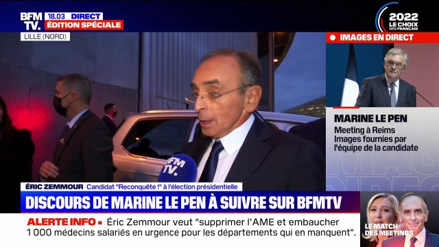 Éric Zemmour: Je trace ma route, je parle à la France et pas aux autres candidats