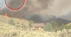 After Escaping A Fire, She Spotted Something Terrifying In The Air Above The Flames